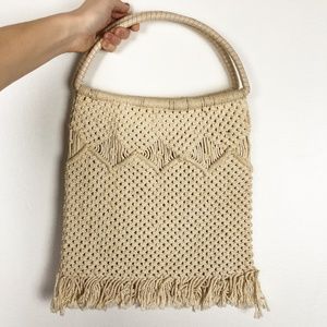 VTG 70's Boho Handmade Macrame Purse